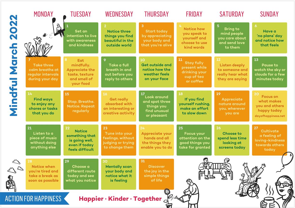 Action Calendar March 2022